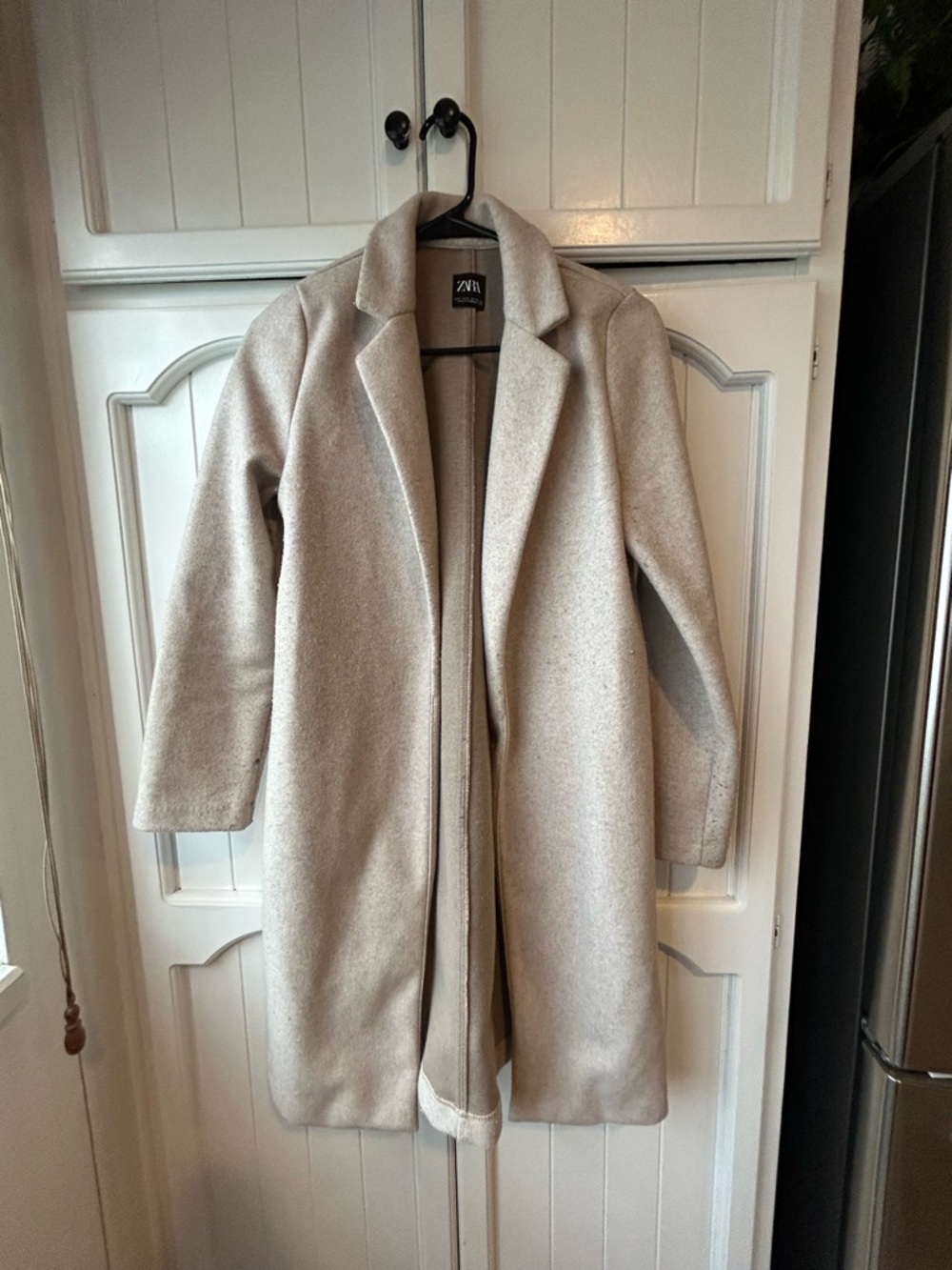 Zara Beige Wool-Blend Coat